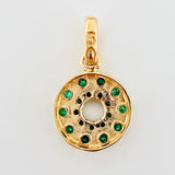 Dije Aro Tupido Esmeraldas 45pts 1.45gr / 1.9cm / Oro Amarillo 18K ©