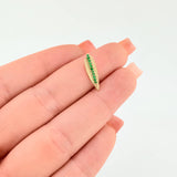 Dije Hoja De Laurel Esmeraldas 17pts 0.65gr / 1.6cm / Oro Amarillo 18K ©