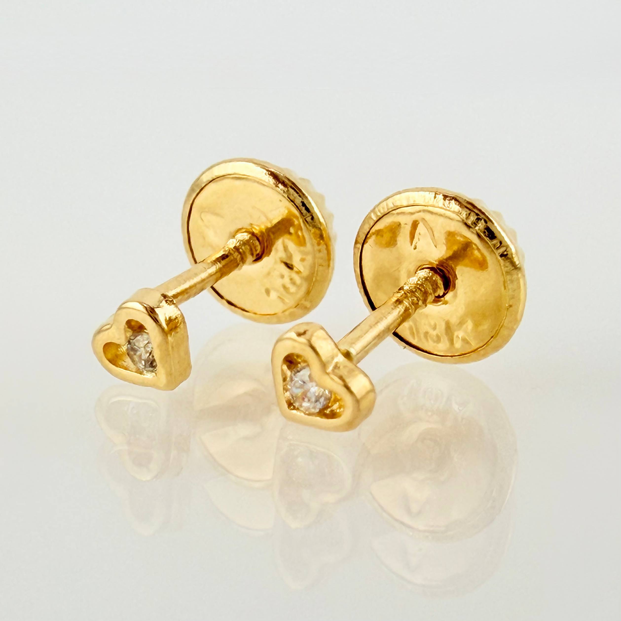 Topos Corazon Silueta 0.5gr / 3mm Oro Amarillo 18K