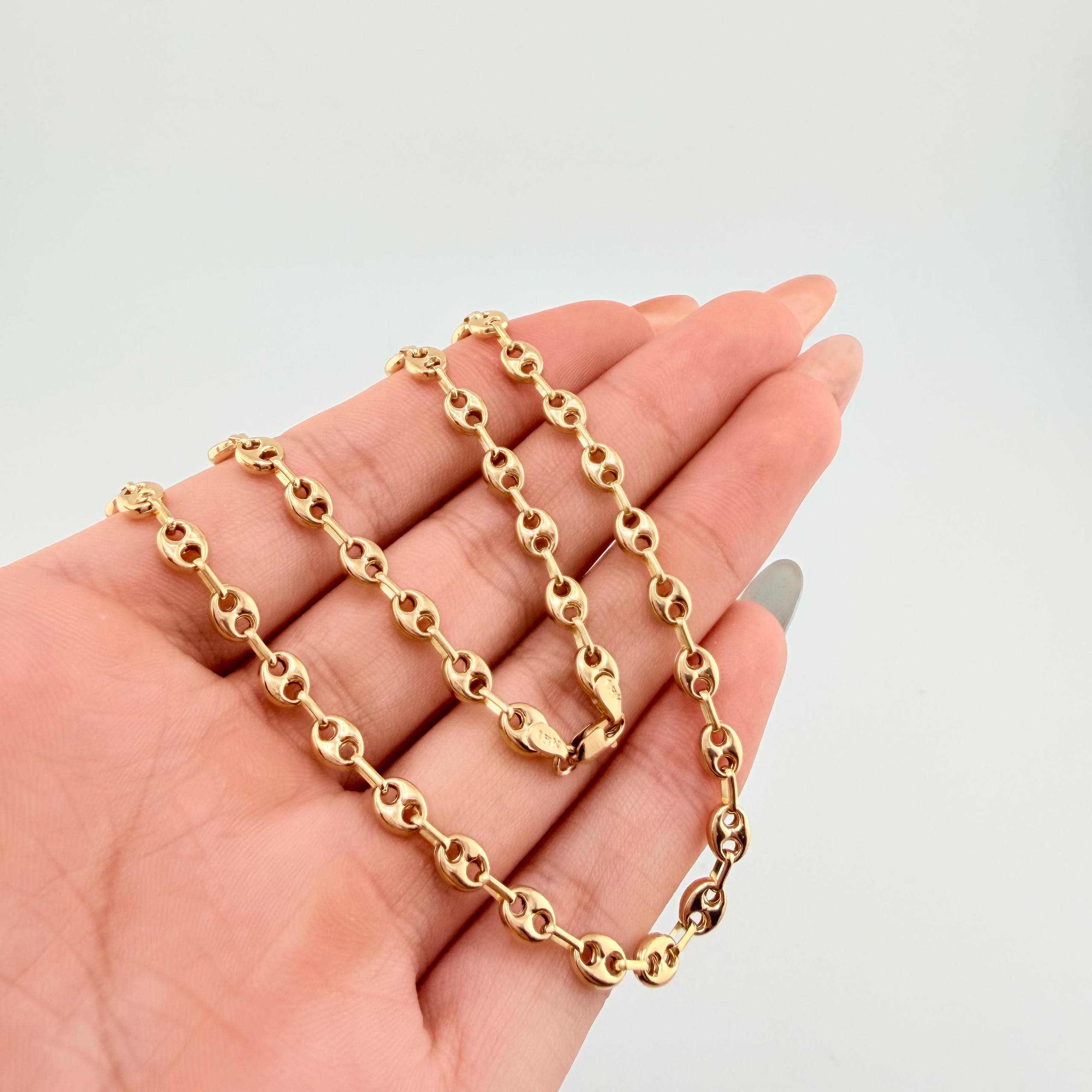 Cadena Gc 9.5gr / 50cm / 5.4mm Tres Oros 18K ©