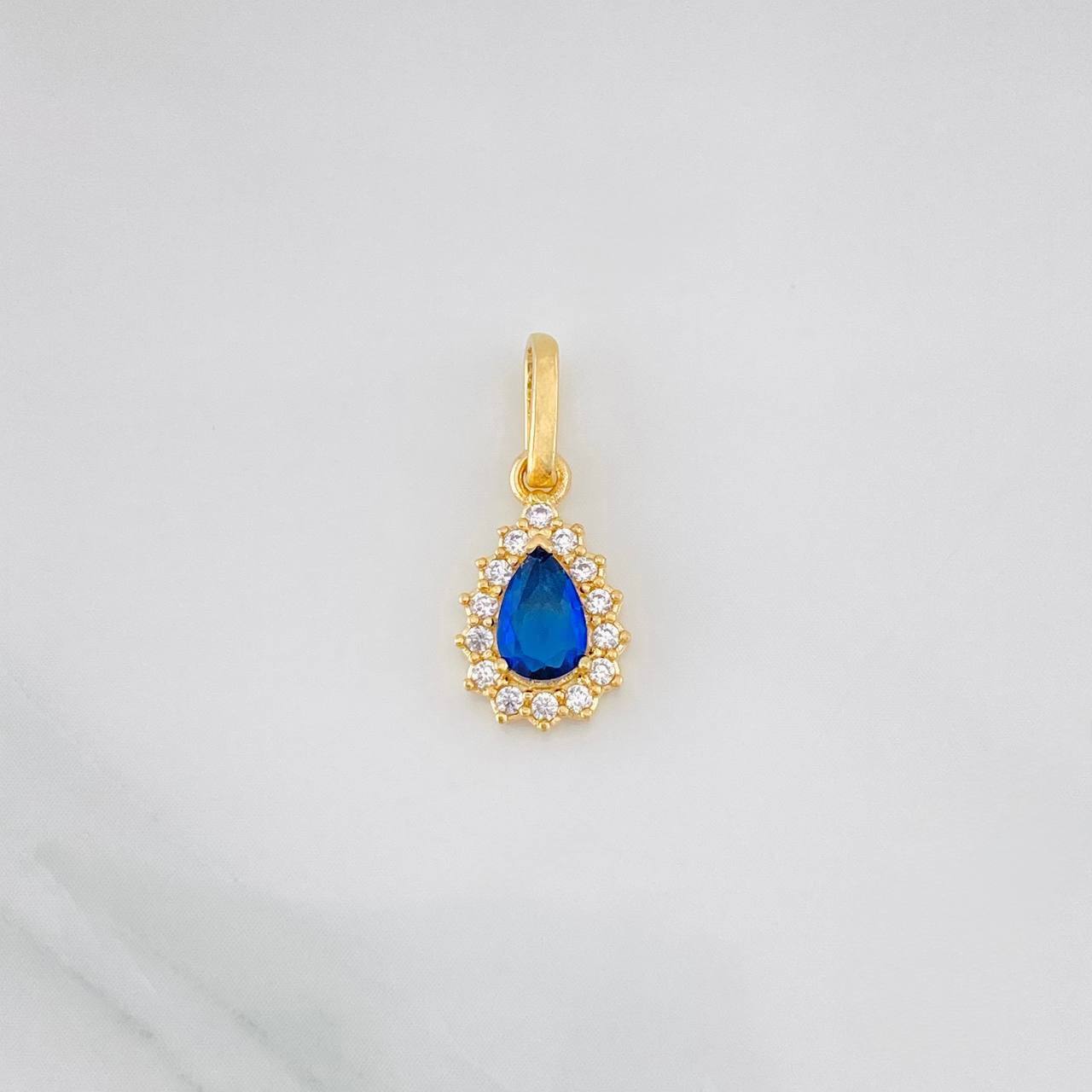 Dije Gota 1.15g / 2cm Dos Oros Amarillo Blanco 18K