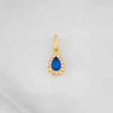Dije Gota 1.15g / 2cm Dos Oros Amarillo Blanco 18K