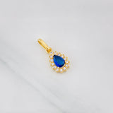 Dije Gota 1.15g / 2cm Dos Oros Amarillo Blanco 18K