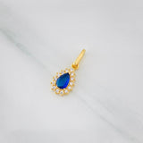 Dije Gota 1.15g / 2cm Dos Oros Amarillo Blanco 18K
