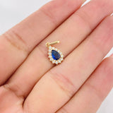 Dije Gota 1.15g / 2cm Dos Oros Amarillo Blanco 18K