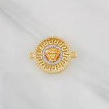 Herraje Medusa Tribal 3.55g / 2.05cm Dos Oros Amarillo Blanco 18K