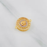 Herraje Medusa Tribal 3.55g / 2.05cm Dos Oros Amarillo Blanco 18K