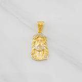Dije Rostro de Cristo 3.55g / 3cm Dos Oros Amarillo Blanco 18K
