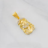 Dije Rostro de Cristo 3.55g / 3cm Dos Oros Amarillo Blanco 18K