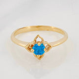 Anillo Flor 1.9g / T7 1/4 Oro Amarillo 18K