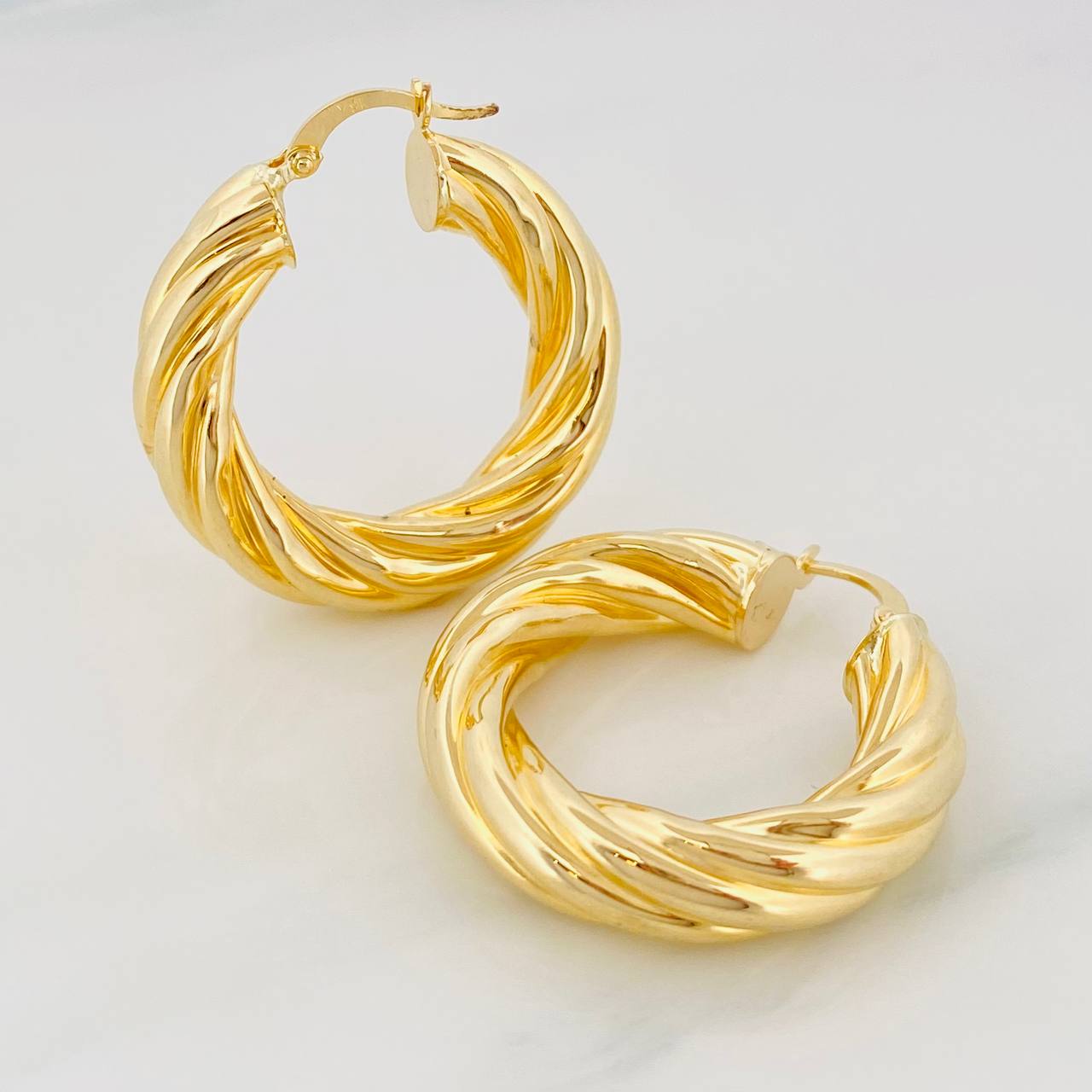 Candongas Mati 7.6g / 3cm Oro Amarillo 18K