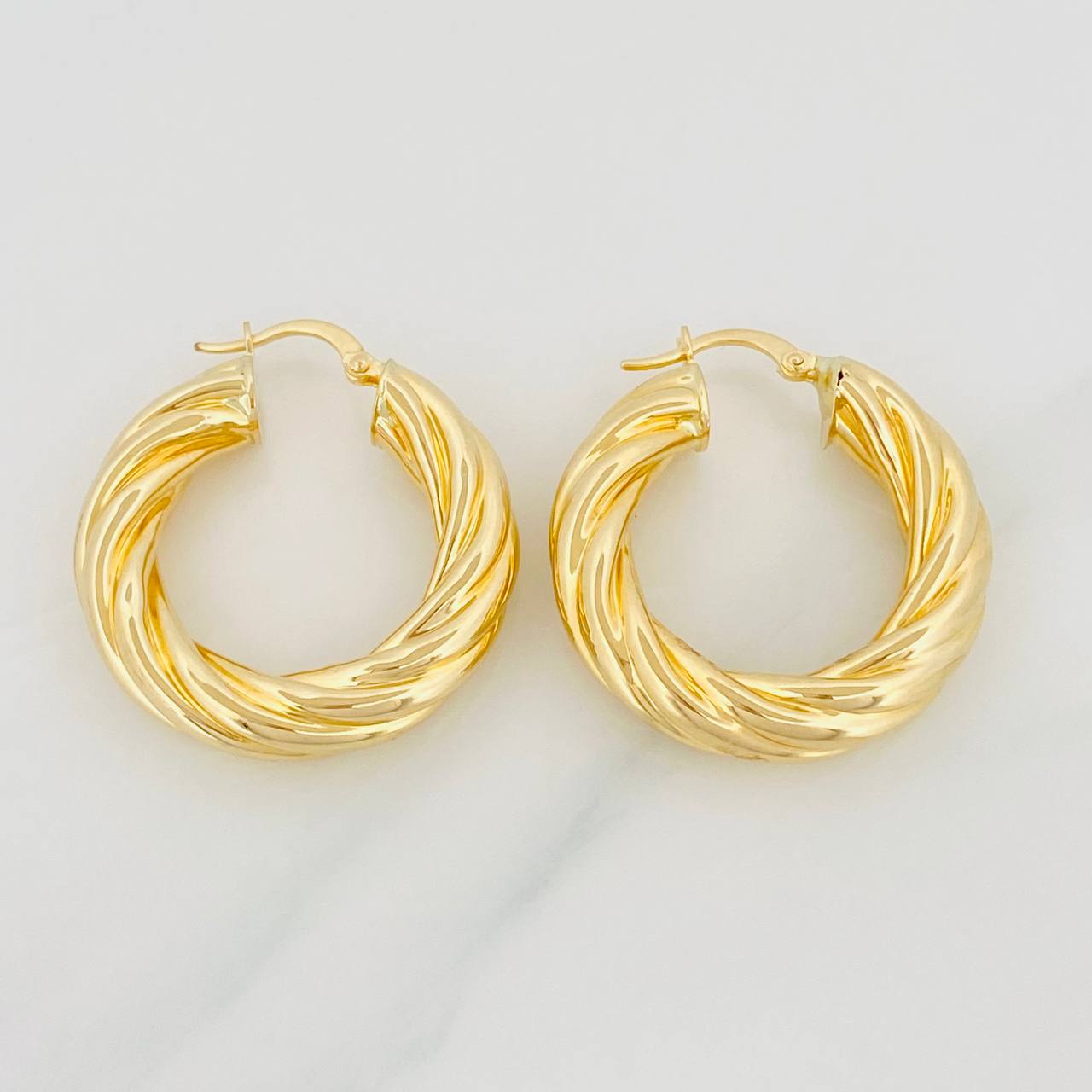 Candongas Mati 7.6g / 3cm Oro Amarillo 18K