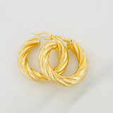 Candongas Mati 7.6g / 3cm Oro Amarillo 18K