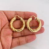 Candongas Mati 7.6g / 3cm Oro Amarillo 18K