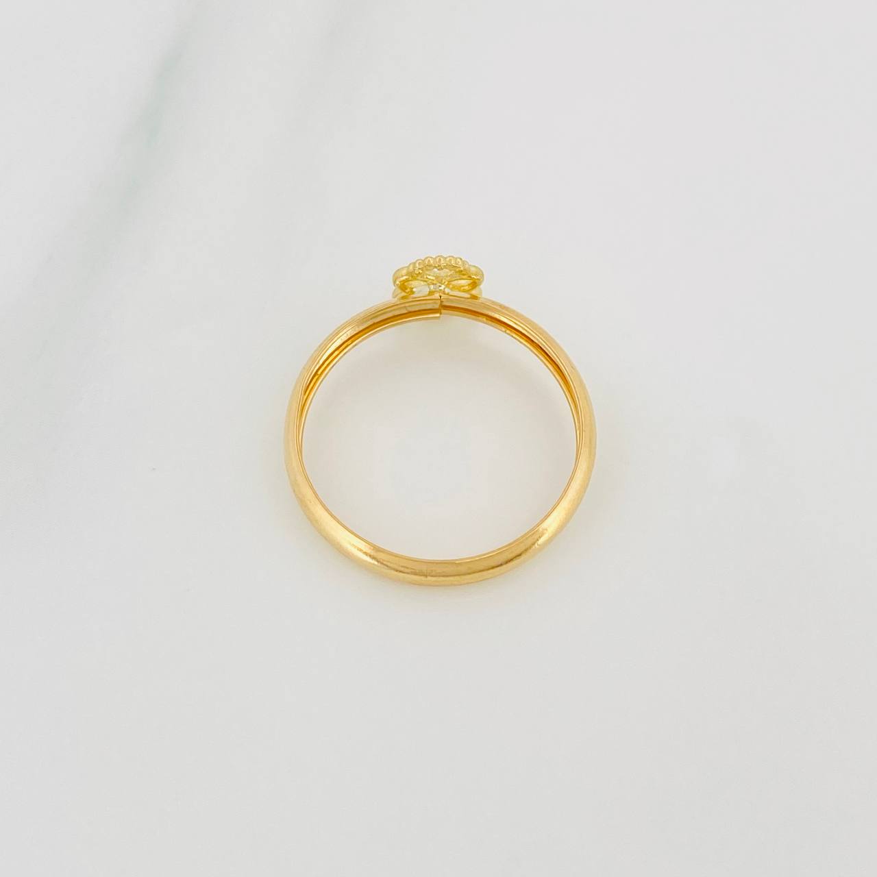 Anillo Flor Bordeada 1g / T7 1/4 Oro Amarillo 18K