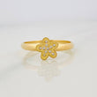 Anillo Flor Tupida 1.15g / T7 3/4 Oro Amarillo 18K