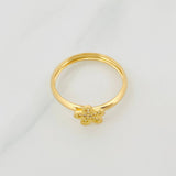 Anillo Flor Tupida 1.15g / T7 3/4 Oro Amarillo 18K