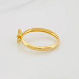 Anillo Flor Tupida 1.15g / T7 3/4 Oro Amarillo 18K