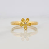 Anillo Flor 1g / T7 1/4 Oro Amarillo 18K