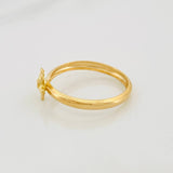 Anillo Flor 1g / T7 1/4 Oro Amarillo 18K