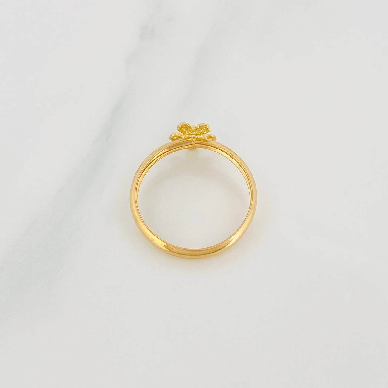 Anillo Flor 1g / T7 1/4 Oro Amarillo 18K