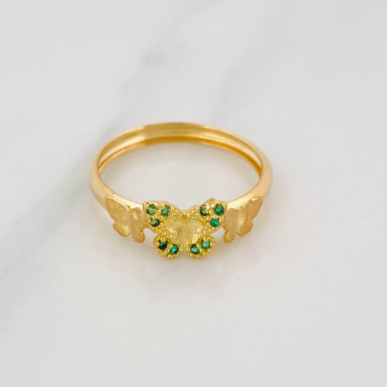 Anillo Mariposas 1.2g / T5 3/4 Oro Amarillo 18K