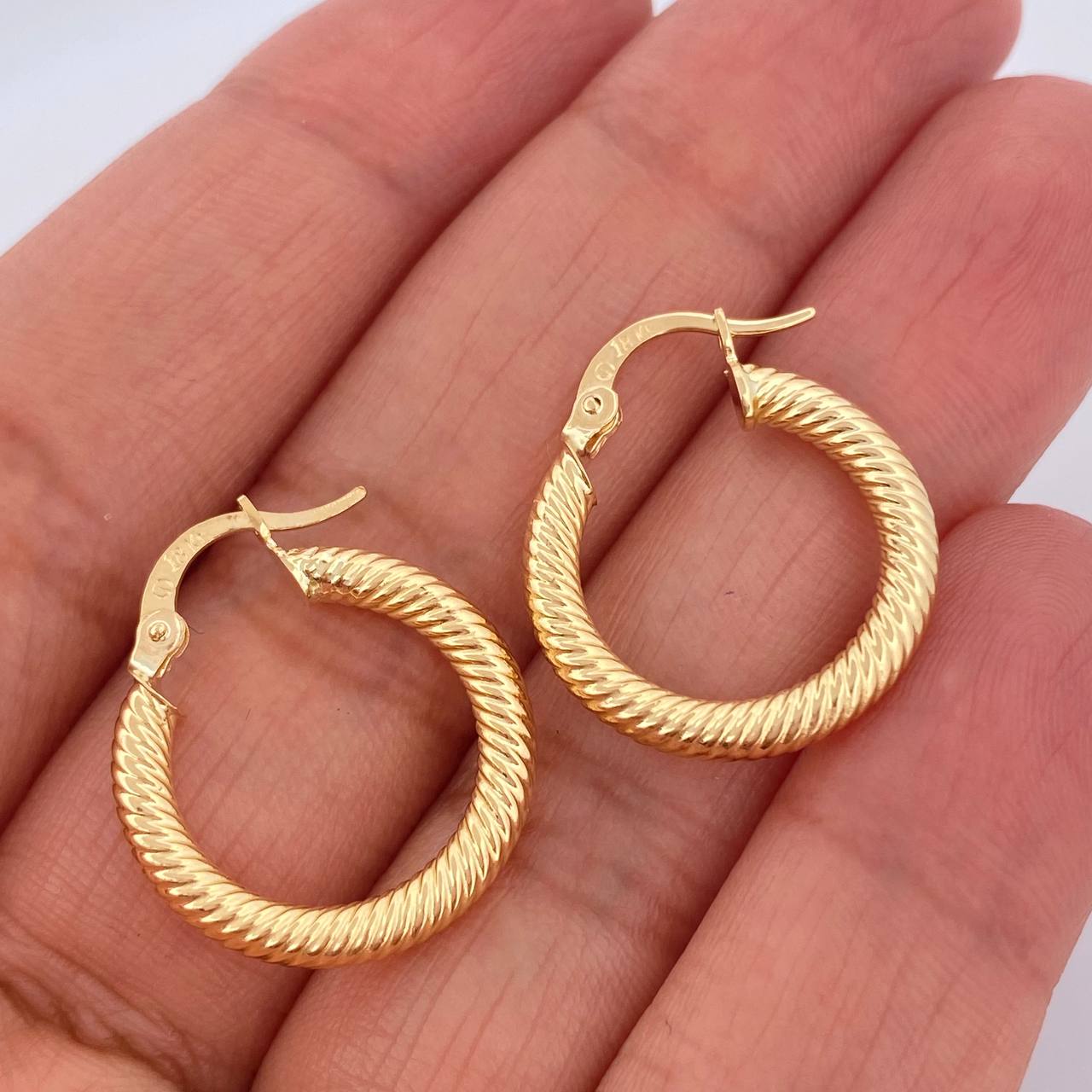 Candongas Zion 2.4gr / 2.2cm / Oro Amarillo 18K &