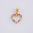 Dije Silueta Corazón Tupido  0.9g / 1.8cm Oro Amarillo 18K
