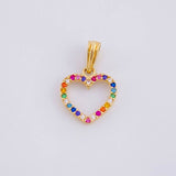 Dije Silueta Corazón Tupido  0.9g / 1.8cm Oro Amarillo 18K