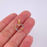 Dije Silueta Corazón Tupido  0.9g / 1.8cm Oro Amarillo 18K