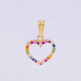 Dije Silueta Corazón Tupido  0.9g / 1.8cm Oro Amarillo 18K