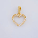 Dije Silueta Corazón Tupido 0.9g / 1.8cm Oro Amarillo 18K