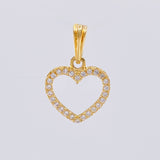 Dije Silueta Corazón Tupido 0.9g / 1.8cm Oro Amarillo 18K