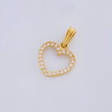 Dije Silueta Corazón Tupido 0.9g / 1.8cm Oro Amarillo 18K