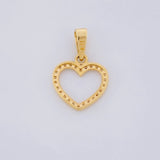 Dije Silueta Corazón Tupido 0.9g / 1.8cm Oro Amarillo 18K