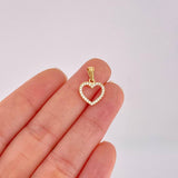 Dije Silueta Corazón Tupido 0.9g / 1.8cm Oro Amarillo 18K