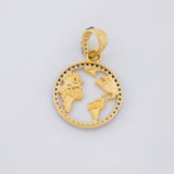 Dije Silueta Tierra 1.95g / 2.5cm Oro Amarillo 18K