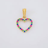 Dije Silueta Corazón Tupido 0.85g / 1.8cm Oro Amarillo 18K