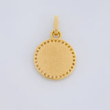 Dije Medalla San Miguel Arcangel 2.4g / 2.3cm Dos Oros Amarillo Blanco 18K