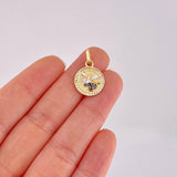 Dije Medalla San Miguel Arcangel 2.2g / 2.3cm Dos Oros Amarillo Blanco 18K