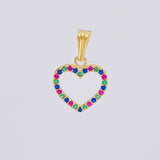 Dije Silueta Corazón Tupido 0.85g / 1.8cm Oro Amarillo 18K