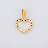 Dije Silueta Corazón Tupido 0.85g / 1.8cm Oro Amarillo 18K