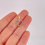Dije Silueta Corazón Tupido 0.85g / 1.8cm Oro Amarillo 18K