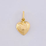 Dije Corazón Sobresalto Lineal 0.45g / 1.6cm Oro Amarillo 18K