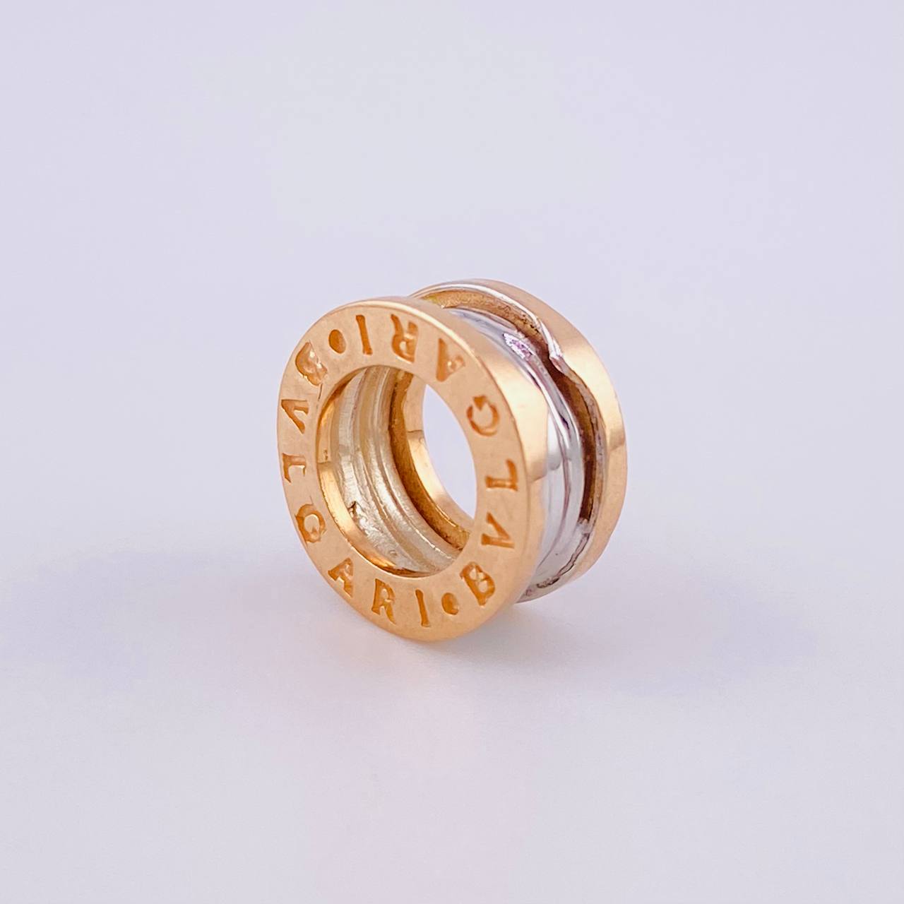 Dije Bv 2.85g / 1.2cm Dos Oros Blanco Rosa 18K