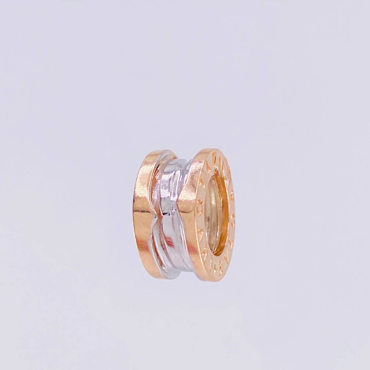 Dije Bv 2.85g / 1.2cm Dos Oros Blanco Rosa 18K