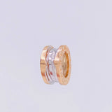 Dije Bv 2.85g / 1.2cm Dos Oros Blanco Rosa 18K