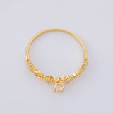 Anillo Solitario Rombos Intercalados 1.1g / T7 1/4 Oro Amarillo 18K