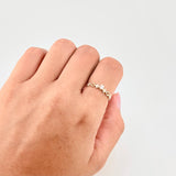 Anillo Solitario Rombos Intercalados 1.1g / T7 1/4 Oro Amarillo 18K