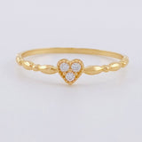 Anillo Corazón Burbujas 0.9g / T6 1/2 Oro Amarillo 18K